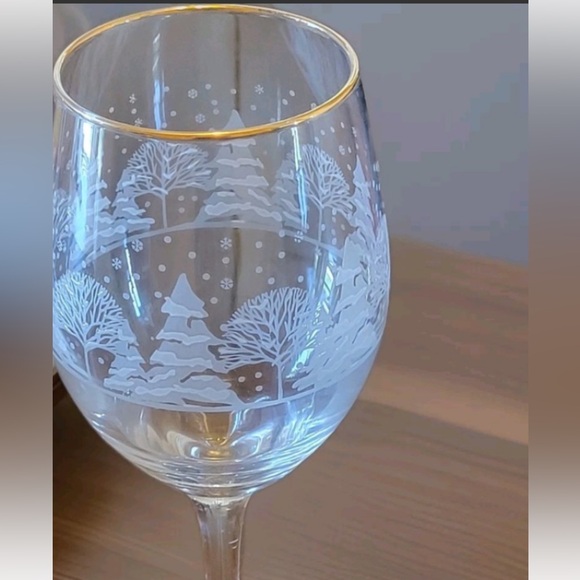 Libbey Gold Rimmed Glass Set - Picture 1 of 3